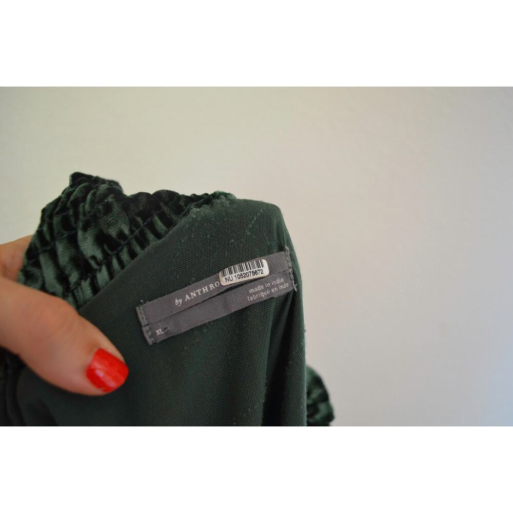 Anthropologie The‎ Somerset Maxi Skirt: Velvet Green Size XL - Picture 5 of 5